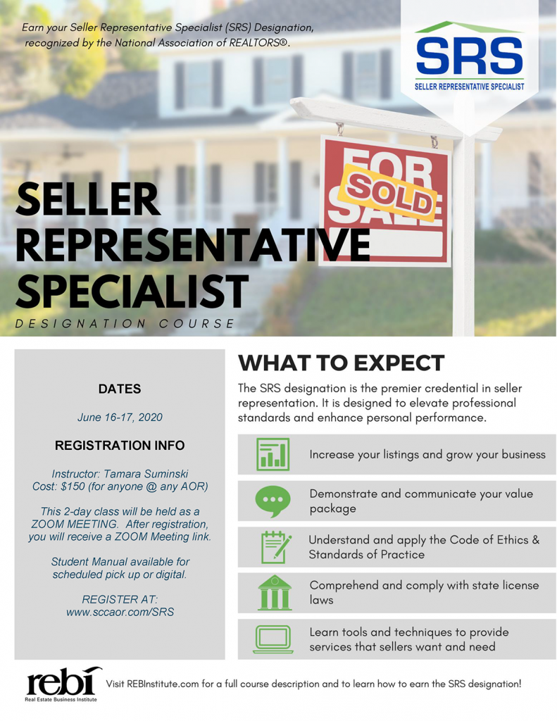 Seller Representative Specialist (SRS) Designation Course Santa Clara